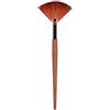 DR. BOTANICALS Fan Brush Bionic Synthetic Hair Recycled Aluminium Coffee & Corn manico 1 U per make-up professionale, per un'applicazione precisa e uniforme