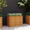 vidaXL Fioriera Rialzata da Giardino 100x50x69 cm in Acciaio Corten