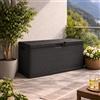 Baule Cassapanca 210 L in Resina Antracite per balcone Contenitore da esterno