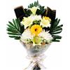 Bouquet Fiori Artificiali Crisantemo Giglio per Tomba, per cimitero - per