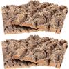 4 Pcs Corteccia D'albero Rettangolo Di Sughero Pelle Per Terrario