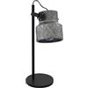 Eglo lampada da tavolo Hilcott, lampada vintage a 1 fiamma, stile | industriale, lampada da comodino in acciaio, lampada da soggiorno nera zincata, con interruttore, attacco E27