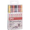 APLI 17695 - Rotulador permanente punta fina surtido 14 uds.