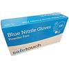 SafeTouch 50000092 Guanti monouso senza polvere nitrile, blu, grandi dimensioni, confezione da 100