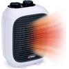 alpina Mini riscaldatore elettrico PTC-1601 - Termoventilatore 1500 W - per ambienti da 10 a 15 m² - Stufa elettrica per aria calda e fredda - Con manico - Plastica - Bianco
