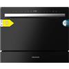 Lavastoviglie Compact 6 Posate Bolero Aguazero 2400 Black Glass 1380 W Finitura