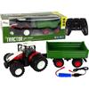 lean toys RC Trattore con Rimorchio 1:24 Bambini Giocattolo Radiocomandato Luce Fattoria