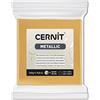 CERNIT CE0870250050C - Blocco di pasta da modellare (polimero) METALLIC, indurente in forno, immediatamente utilizzabile, 250 g, per fai da te, gioielli, figurine, per principianti e hobbisti, oro, 1