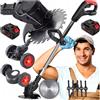 RED TECHNIC Trimmer Per Erba 21V 1000W Tagliabordi A Batteria