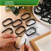 Ganci per Tende Parasole in Plastica 50pz Nero 4x3 cm per Gazebo Parasole Estern