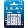 PANASONIC ENELOOP 4 Eneloop Panasonic Pile Batterie Ricaricabili STILO AA 2000mAh 2100 cicli