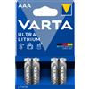 VARTA 4 VARTA Ultra Lithium AAA Pile Batterie Litio Ministilo 1,5V Radio Flash Gps