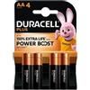 Duracell 4 Batterie Pile POWERBOOST 150% EXTRA LIFE AA stilo mignon 1,5v scadenza 2035