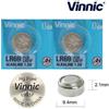 Vinnic 2 Batterie Pile VINNIC AG6 L921F LR921 G6 LR69 171 GP71A 371 370 SR920W SR69