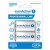 Everactive 2 batterie ricaricabili pile mezza torcia Everactive C 5000mAh Nominale Ni-MH