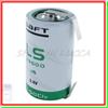 Saft LS 33600 CNR Batteria Pila 3,6V Li-SoCl2 STS Torcia D Lamelle a U Saldare