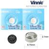 Vinnic 2 Batterie Pile VINNIC AG1 L621F LR621 G1 LR60 164 GP64A 364 SR60 SR621W