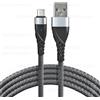 Everactive CAVO DATI CAVETTO DI RICARICA CORDA NYLON FORTE 200CM USB a MICRO USB 2,4A