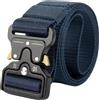 Cintura tattica in nylon fibbia militare veloce outdoor uomo donna 120 cm blu