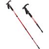 Bastone da trekking telescopico rosso - leggero antiurto alluminio 110 cm