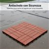 Piastrelle per Decking in Composito Legno-Plastica per Esterni, per giardino