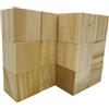 12pz Cubi di Legno Decorare Cubi Legno Grezzo Naturale di Pino Set Blocchetti
