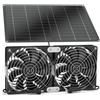 Ventilatore per solare 15W 12V Doppio Ventilatore per Serra per Ventilazione