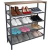 Relaxdays Scaffale per Scarpe Industrial, 4 Ripiani, HLP: 85 x 80 x 30 cm, scarpiera, Effetto