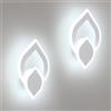 Mckalen 2 Pezzi Applique da Parete Interno LED 16W Lampada da Parete 6500K