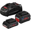 Bosch Professional 18V System Set di Batterie, 1x ProCORE18V 5.5 Ah, 18 V, 955 g, 1x ProCORE18V 4.0 Ah, 18 V, 515 g e Caricabatterie GAL 1880 CV