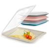 Moritz & Moritz Set da 4 Contenitore per Affettati Frigorifero Vaschette per Affettati da Frigo con Etichette adesive scrivibili (colorato)