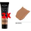 Astra Make-up 3 X ASTRA Fondotinta Soft Mat 0008 - Finish Opaco per Viso