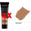 Astra Make-up 4 X ASTRA Fondotinta Soft Mat 0008 - Finish Opaco per Viso