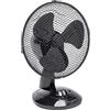 Bestron Ventilatore da Tavolo Ø 27 cm, Piccolo Ventilatore con 2 Impostazioni di Velocità e Funzione di Oscillazione a 75°, Altezza: 29 cm, 40W, DDF27Z, Colore: Nero
