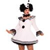 Leg Avenue Costume da clown sexy Pierrot da donna, 3 pezzi, taglie forti