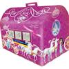Multiprint Casetta 7 Timbri per Bambini Disney Princess, 100% Made in Italy, Set Timbrini Bimbi Personalizzati, in Legno e Gomma Naturale, Inchiostro Lavabile Atossico, Idea Regalo, Art.09660