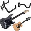 Jashem Supporto da parete per chitarra acustica, elettrica, classica, ukulele, banjo e mandolino, supporto da parete orizzontale per chitarra elettrica e basso, gancio rack rack (1 confezione)