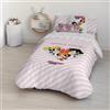 BL BELUM BELUM | Copripiumino Powerpuff Girls | Copripiumino Modello Girls Rock | Copripiumino con bottoni | Copripiumino 100% cotone | Copripiumino (letto da 105 (180 x 240 cm))