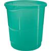 Esselte Cestino per la Spazzatura Impilabile in Plastica, Utilizzabile a Casa e in Ufficio, Gamma Colour'Breeze, Motivo in Rilievo, 14 L - Verde