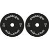 Altro Set 2 Dischi Pesi da 5kg in Gomma per Manubri e Bilancieri, Ø45x2 cm, Nero