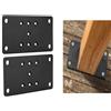 2 Piastre Base Pali Acciaio 6 5x3 5 per Patio e in Cemento