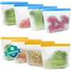 Bingolar 8 Pezzi Sacchetti Freezer Riutilizzabili e in piedi,3.2L sacchetti in silicone s