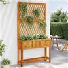 vidaXL Fioriera con Traliccio e Ripiano 100x32x185 cm Legno Acacia vidaXL