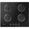Indesit ING61T/BK1 - Piano cottura 4 fuochi gas, 60x51 cm, vetro, nero