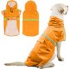 PETCUTE Impermeabile Cane,Cappotto Impermeabile per Cani con Cappuccio e Strisce