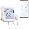 Chatthen Termometro Igrometro WiFi Smart, Sensore Temperatura e Umidità con App,