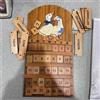 Calendario Perpetuo in Legno Artigianale Decorazione Riutilizzabile per