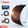 Dokio Pannello Solare Flessibile 100W per Barca e Yatch, Adesivo e Impermeabile
