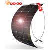 Dokio Pannello Solare Mono 100W 12V per Tetto Curvo di Furgone,Senza Cornice e Sottile