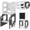 Altro Scala Montessori 4 in 1 per Bambini con 2 Lavagne e Set Tavolo e Sedia, in Legno